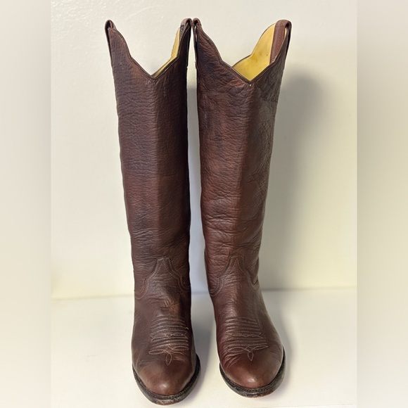 Vintage PANHANDLE SLIM Knee High Boots Soft Chocolate Brown Leather Sz6B Womens - Picture 4 of 11